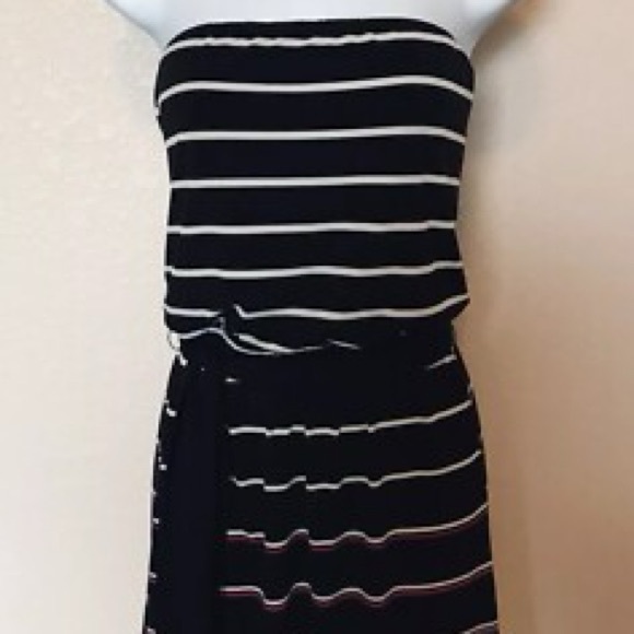 White House Black Market Strapless Striped Dress - Picture 2 of 5